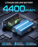 FEDUS Router UPS for Home Office, 12V 2A Support, 4400mAh Li-ion Battery Mini UPS for WiFi Router with Power Adapter, Uninterrupted Power Supply Smart Charging Compatible with TP-Link, D-Link, Netgear