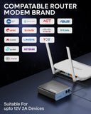 FEDUS Router UPS for Home Office, 12V 2A Support, 4400mAh Li-ion Battery Mini UPS for WiFi Router with Power Adapter, Uninterrupted Power Supply Smart Charging Compatible with TP-Link, D-Link, Netgear