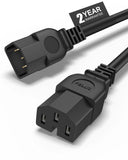 FEDUS ServerLink IEC C14 to C15 Power Link Cable, 18AWG 100% Pure Copper Heavy Duty Extension Cord for Servers, PDU, Cisco Switches & High-Temp Appliances, Flame Retardant PVC, 2Y Warranty