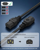 FEDUS ServerLink IEC C14 to C15 Power Link Cable, 18AWG 100% Pure Copper Heavy Duty Extension Cord for Servers, PDU, Cisco Switches & High-Temp Appliances, Flame Retardant PVC, 2Y Warranty