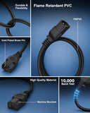FEDUS ServerLink IEC C14 to C15 Power Link Cable, 18AWG 100% Pure Copper Heavy Duty Extension Cord for Servers, PDU, Cisco Switches & High-Temp Appliances, Flame Retardant PVC, 2Y Warranty