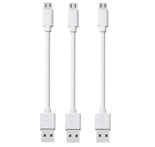 FEDUS Short Sleek, Portable and Universal Micro to USB Fast Charging Power Bank Charging Cable Data Sync Tangle-free Cable (19 cm, 7.5 Inch),