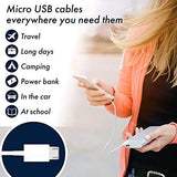 FEDUS Short Sleek, Portable and Universal Micro to USB Fast Charging Power Bank Charging Cable Data Sync Tangle-free Cable (19 cm, 7.5 Inch),