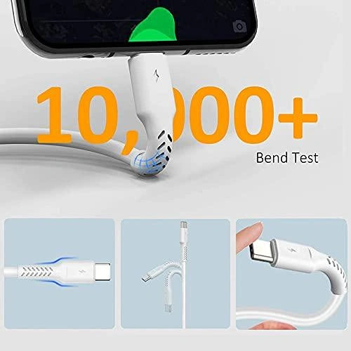 thumbnail image 2 of Coiled USB-C Fast Charging Cable - 6A Retractable 1FT Car Charger Cord 2 of 11