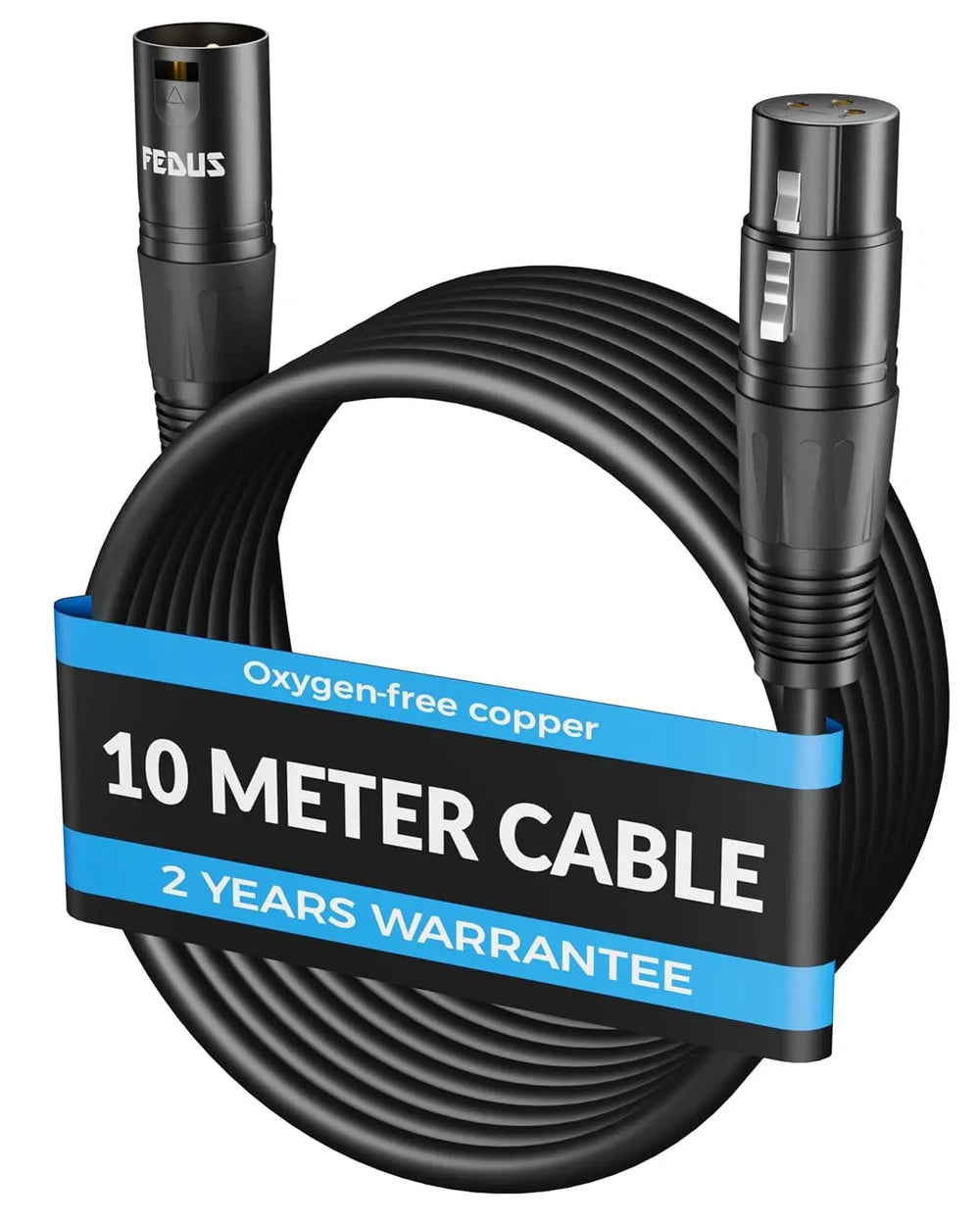 FEDUS StagePro XLR Cable, Professional Balanced XLR Male to Female Microphone cable Cord, Oxygen-Free Copper, mic wire, For Podcast, Stage, Studio, Guitar, Audio, Speaker, Mixer, Behringer FEDUS