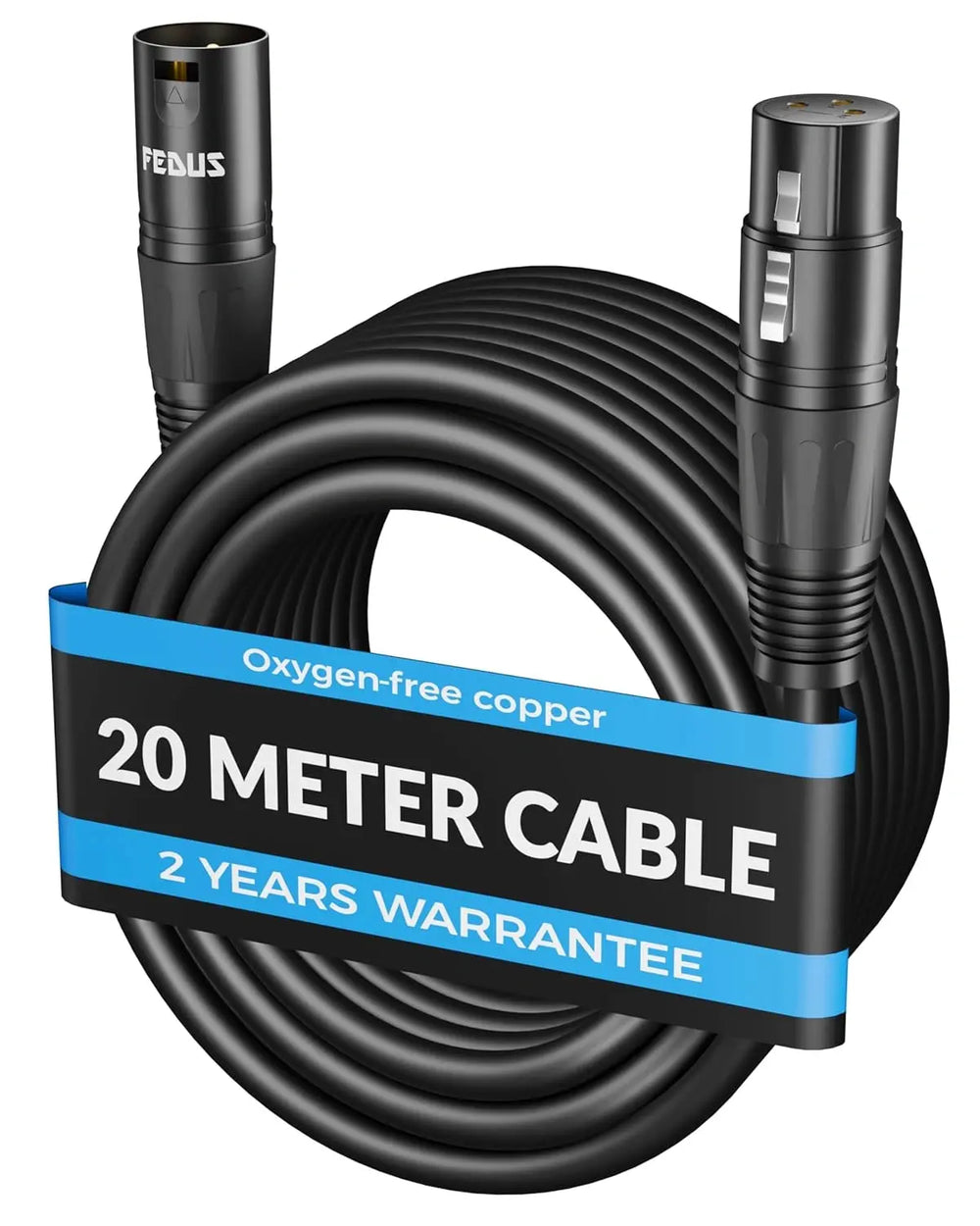 FEDUS StagePro XLR Cable, Professional Balanced XLR Male to Female Microphone cable Cord, Oxygen-Free Copper, mic wire, For Podcast, Stage, Studio, Guitar, Audio, Speaker, Mixer, Behringer FEDUS
