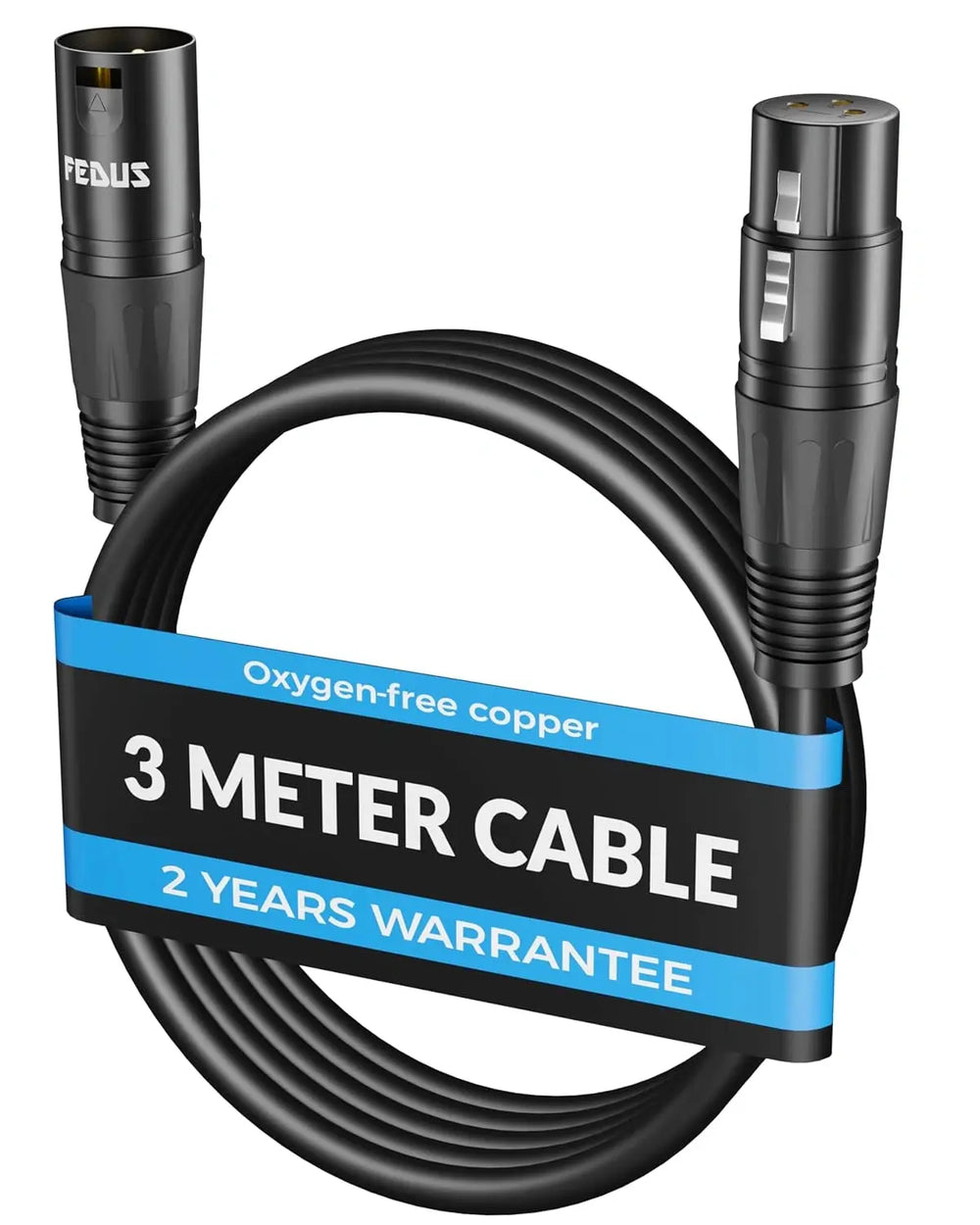 FEDUS StagePro XLR Cable, Professional Balanced XLR Male to Female Microphone cable Cord, Oxygen-Free Copper, mic wire, For Podcast, Stage, Studio, Guitar, Audio, Speaker, Mixer, Behringer FEDUS