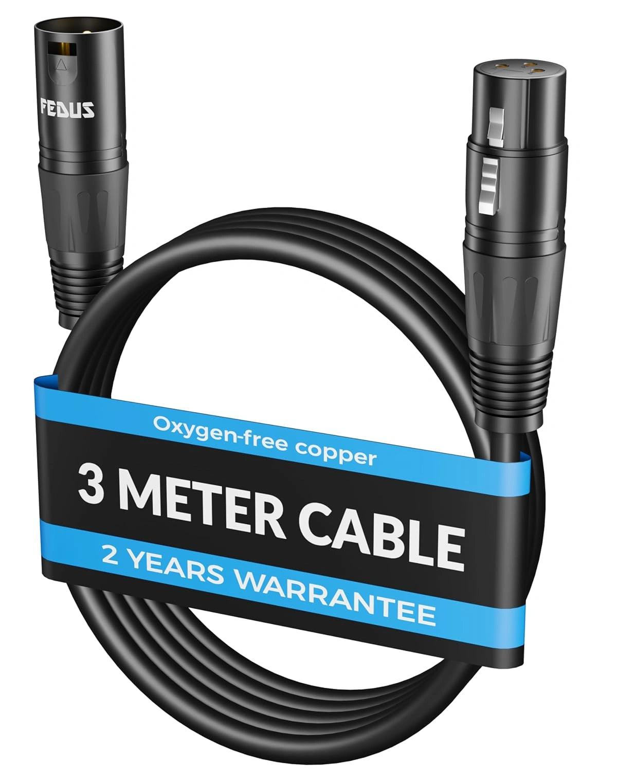 FEDUS StagePro XLR Cable, Professional Balanced XLR Male to Female Microphone cable Cord, Oxygen-Free Copper, mic wire, For Podcast, Stage, Studio, Guitar, Audio, Speaker, Mixer, Behringer