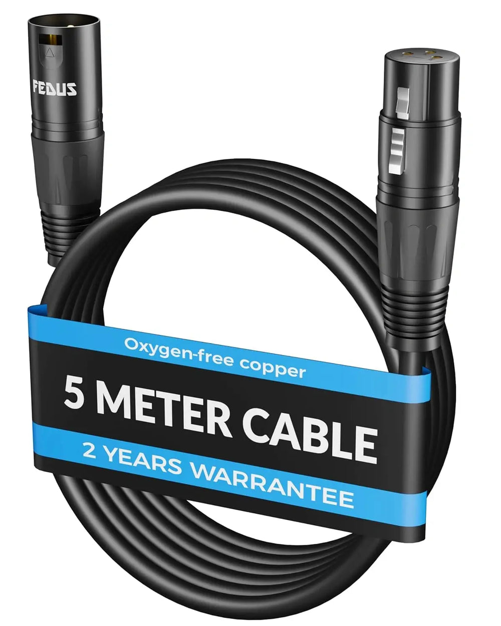 FEDUS StagePro XLR Cable, Professional Balanced XLR Male to Female Microphone cable Cord, Oxygen-Free Copper, mic wire, For Podcast, Stage, Studio, Guitar, Audio, Speaker, Mixer, Behringer FEDUS