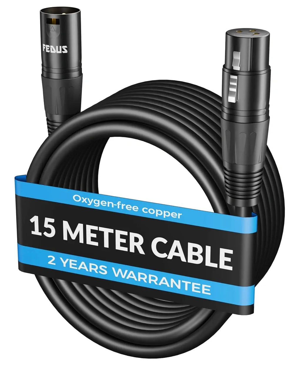 FEDUS StagePro XLR Cable, Professional Balanced XLR Male to Female Microphone cable Cord, Oxygen-Free Copper, mic wire, For Podcast, Stage, Studio, Guitar, Audio, Speaker, Mixer, Behringer FEDUS