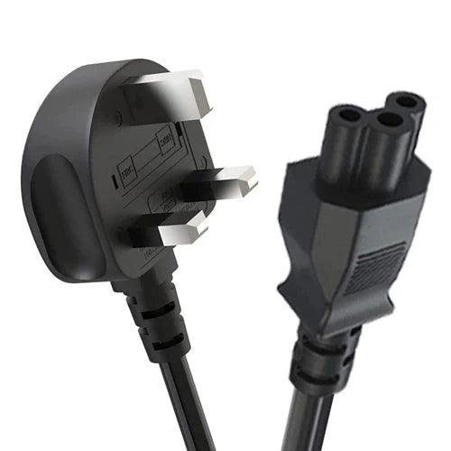 FEDUS Standard UK Laptop Power Cable with Fuse, 3 Pin 18AWG Mickey Mouse Mains Laptop Replacement Cord Lead, Printer Cable, UK Laptop Charger Cord, Laptop Power Brick Cord for Notebooks