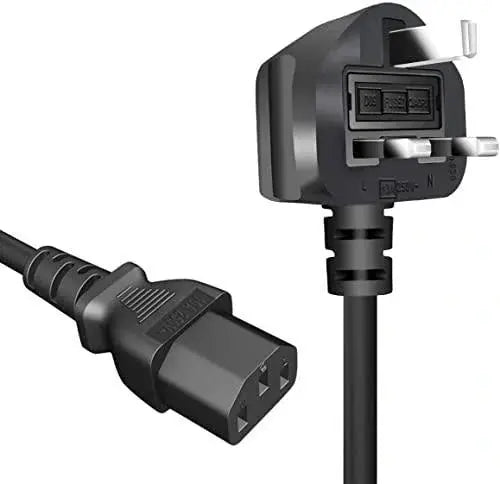FEDUS Standard UK Power Cable Cord for Desktop PC with Fuse, 3 Pin IEC C13 Plug Power Supply Cable for, Work Station AC PC Cord Computer Power Lead, TV, Monitor Printer & SMPS Kettle Lead FEDUS