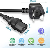 FEDUS Standard UK Power Cable Cord for Desktop PC with Fuse, 3 Pin IEC C13 Plug Power Supply Cable for, Work Station AC PC Cord Computer Power Lead, TV, Monitor Printer & SMPS Kettle Lead