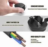 FEDUS Standard UK Power Cable Cord for Desktop PC with Fuse, 3 Pin IEC C13 Plug Power Supply Cable for, Work Station AC PC Cord Computer Power Lead, TV, Monitor Printer & SMPS Kettle Lead