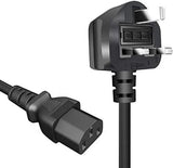 FEDUS Standard UK Power Cable Cord for Desktop PC with Fuse, 3 Pin IEC C13 Plug Power Supply Cable for, Work Station AC PC Cord Computer Power Lead, TV, Monitor Printer & SMPS Kettle Lead