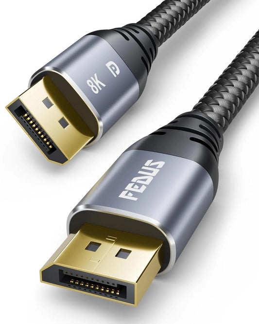 FEDUS STRYKER-XC-8K DisplayPort Cable 3 Meter DP 1.4 Cable with 32.4Gbps Speed, 8K@60Hz, 4K@144Hz for Gaming Monitor, PC and Graphics Card