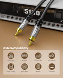 FEDUS Subwoofer Cable, 24K Gold-Plated Oxygen-Free Copper Double Shielded RCA To RCA Audio Cable, Cable for Home Theatre, Subwoofer, Power Amplifier, AVR, Hi-Fi Systems, Sound Bar, Car Audio