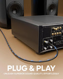 FEDUS Subwoofer Cable, 24K Gold-Plated Oxygen-Free Copper Double Shielded RCA To RCA Audio Cable, Cable for Home Theatre, Subwoofer, Power Amplifier, AVR, Hi-Fi Systems, Sound Bar, Car Audio