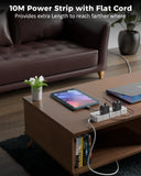 FEDUS Surge Protector, 5 Universal Sockets with Individual Switch, Extension Board Cord, Automatic Overload Protection, Fireproof Power Strip Switch Board, Spike Guard