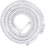 FEDUS Telephone Phone Handset Cable Cord, 6.5Ft Uncoiled / 1.5Ft Coiled, Landline Phone 4P4CPure-Copper Coiled Curly Cord Male to Male RJ9/RJ10 Cable, Telephone Accessory