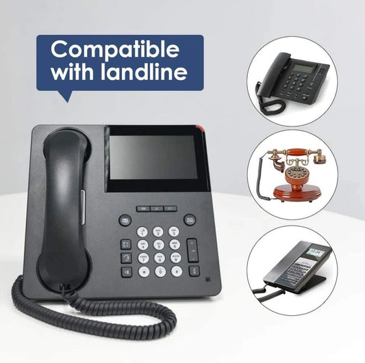 FEDUS Telephone Phone Handset Cable Cord, 9Ft Uncoiled / 1.5Ft Coiled, Landline Phone 4P4CPure-Copper Coiled Curly Cord Male to Male RJ9/RJ10 Cable, Telephone Accessory