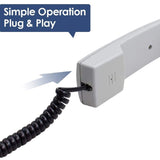 FEDUS Telephone Phone Handset Cable Cord, 9Ft Uncoiled / 1.5Ft Coiled, Landline Phone 4P4CPure-Copper Coiled Curly Cord Male to Male RJ9/RJ10 Cable, Telephone Accessory