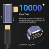 FEDUS Type C Male to Female USB C Right Angle Adapter, 90 Degree 100W 40Gbps 8K Video USB C Male to Female Extension Extender