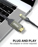 FEDUS USB C to HDMI Cable, 4K@60Hz Type-C to HDMI Adaptor for Home Office and MAC Thunderbolt 3/4 Compatible USB C to HDMI Converter for Laptop, Mobile, iPad Pro, MacBook, Chromebook, TV, Monitor Cheeku Technologies