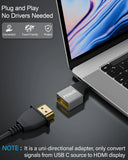 FEDUS Type C to HDMI Converter Cable 4K@60Hz USB C to HDMI Adaptor Cord