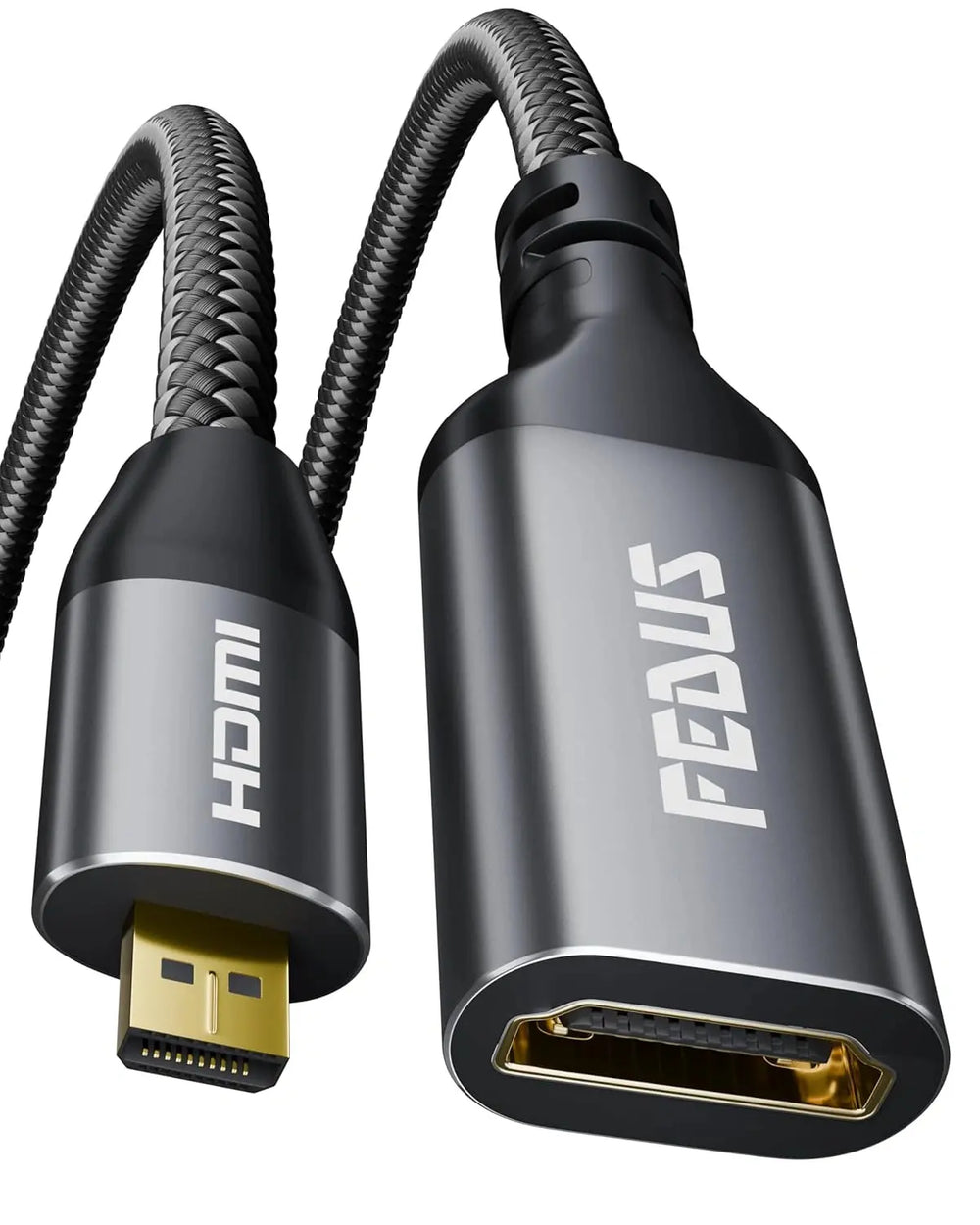 FEDUS UltraStream 4K Micro HDMI to HDMI Cable Adapter 60Hz 18Gbps 1.5 Meter High-Speed Cord for Raspberry Pi 5/4, GoPro Hero 11/10/7, Sony A6400 Camera, DSLR, Tablet, Projector, Samsung G8, G9, Cam Link FEDUS
