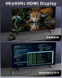 FEDUS UltraStream 4K Micro HDMI to HDMI Cable Adapter 60Hz 18Gbps 1.5 Meter High-Speed Cord for Raspberry Pi 5/4, GoPro Hero 11/10/7, Sony A6400 Camera, DSLR, Tablet, Projector, Samsung G8, G9, Cam Link