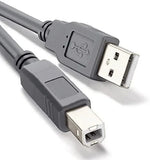 FEDUS USB 2.0 High Speed Printer Cable Scanner Cable A Male to B Male for HP, Canon, Etc.-Grey