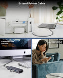 FEDUS USB 3.0 Male to Male Cable High-Speed 5Gbps Data Transfer, Premium Nylon Braided USB to USB Cord 24K Gold-Plated Connectors for Hard Drive Enclosure,Laptop Cooling Pad, Smart TV, DVD