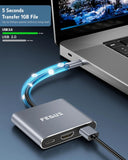 FEDUS 3-in-1 USB Hub Type C Hub, USB C Hub, USB Type C to 4K HDMI adapter Converter, Type C to USB 3.0@5gbps Type a Converter With 65W Power Delivery for MacBook Pro/Air, iPhone, Phones, Tablets, Pc Computer