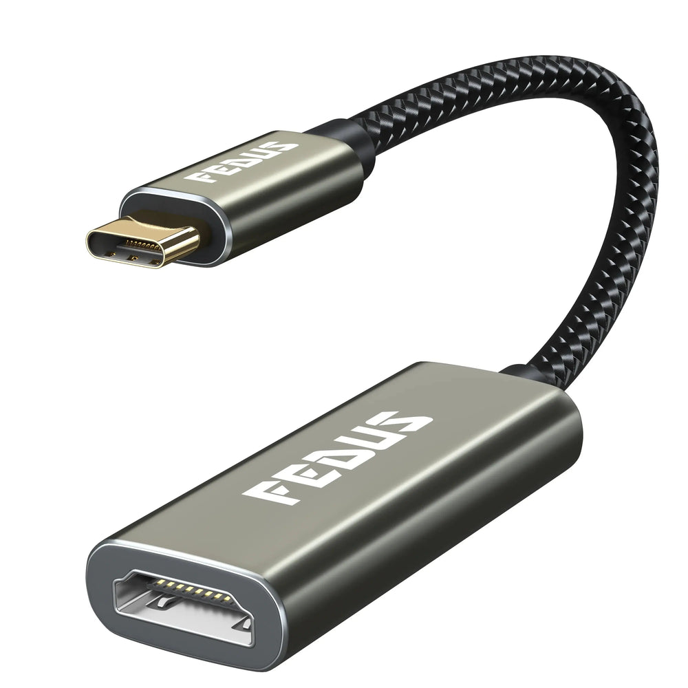 FEDUS Usb C To Hdmi Adapter 4K@60Hz Type-C To Hdmi Female Converter Cable, Portable C Port Hdmi Adapter Connector Hub For Tv, Monitor And Macbook Pro/Air, Ipad, Surface, Samsung Galaxy, Black Cheeku Technologies