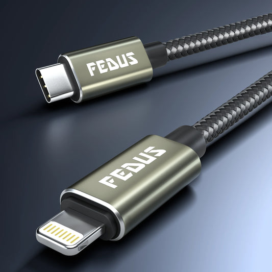 FEDUS USB C to Lightning Cable Fast Quick Charge Support Type C to Lightning Cable Nylon Braided sync Charging Cord for Car, iPhone, iPad, AirPods MacBook,14/14 Pro/14 Pro Max/13/13 Pro/12/12