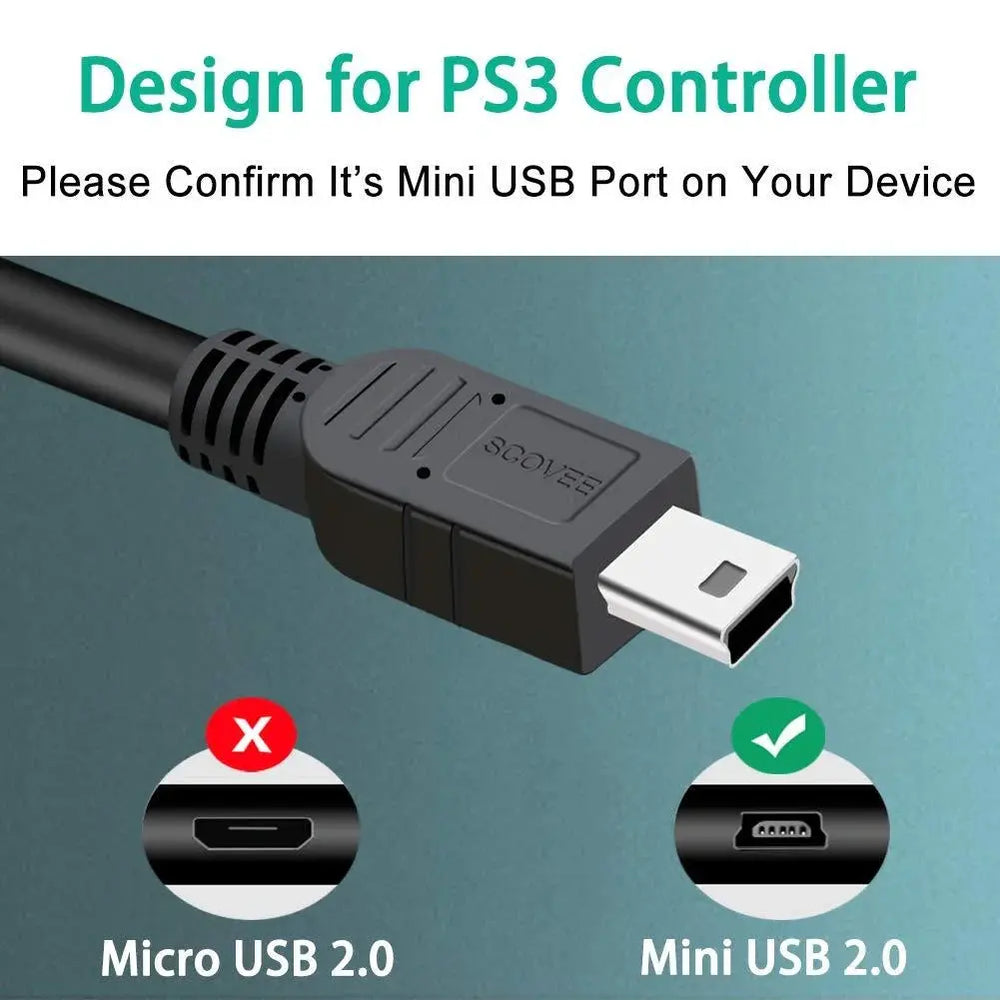 FEDUS USB Charger Cable USB 2.0 A to Mini 5-pin B Cable for External HDDS/Camera/Card Readers [video game] Cheeku Technologies