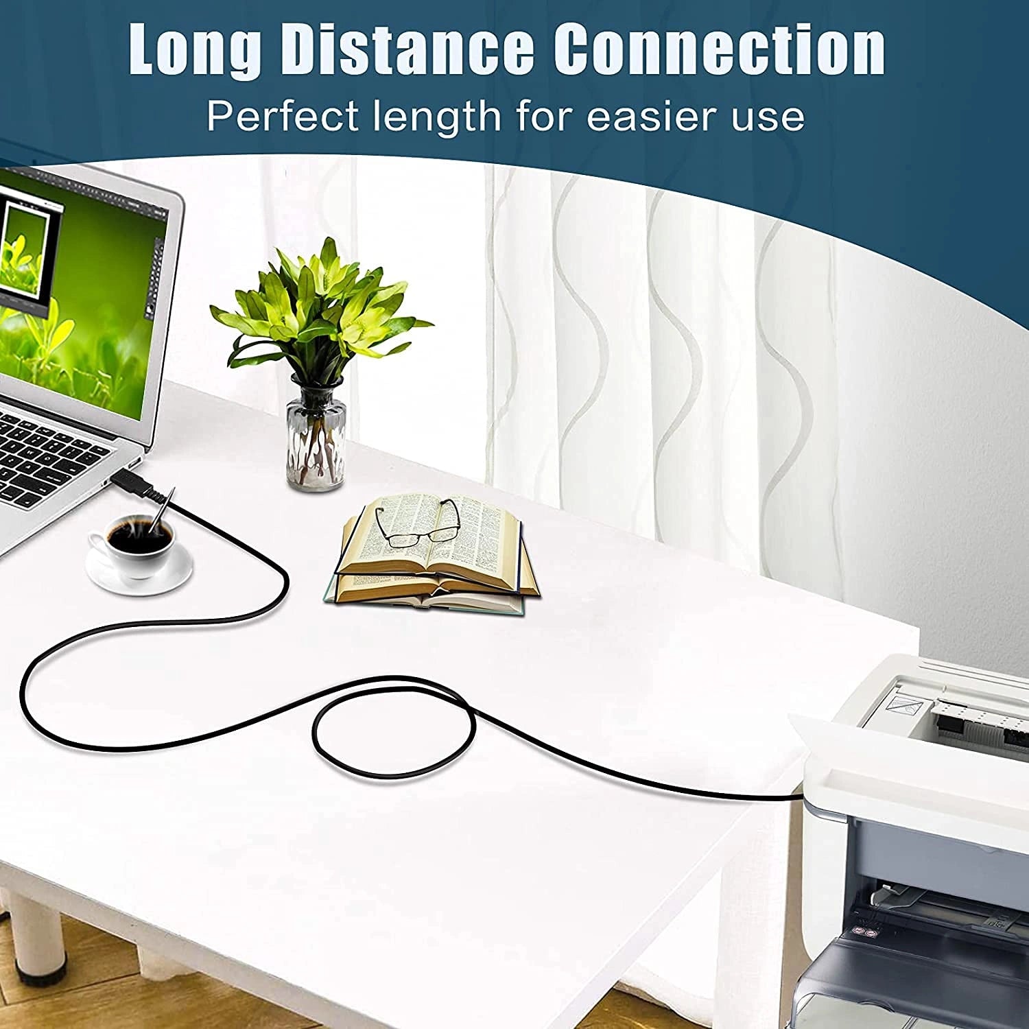 USB A To USB B Cable Wire USB 2.0 Cable Connectors Printer