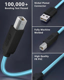 FEDUS USB Printer Cable, Printer USB Cable Wire, USB A Male To USB B 2.0 Male Cord, Scanner Cable Compatible with Printers of Brother Dell, HP Printer Cable, Epson, Canon, Xerox Samsung