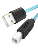 FEDUS USB Printer Cable, Printer USB Cable Wire, USB A Male To USB B 2.0 Male Cord, Scanner Cable Compatible with Printers of Brother Dell, HP Printer Cable, Epson, Canon, Xerox Samsung