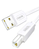 FEDUS USB Printer Cable, Printer USB Cable Wire, USB A Male To USB B 2.0 Male Cord, Scanner Cable Compatible with Printers of Brother Dell, HP Printer Cable, Epson, Canon, Xerox Samsung