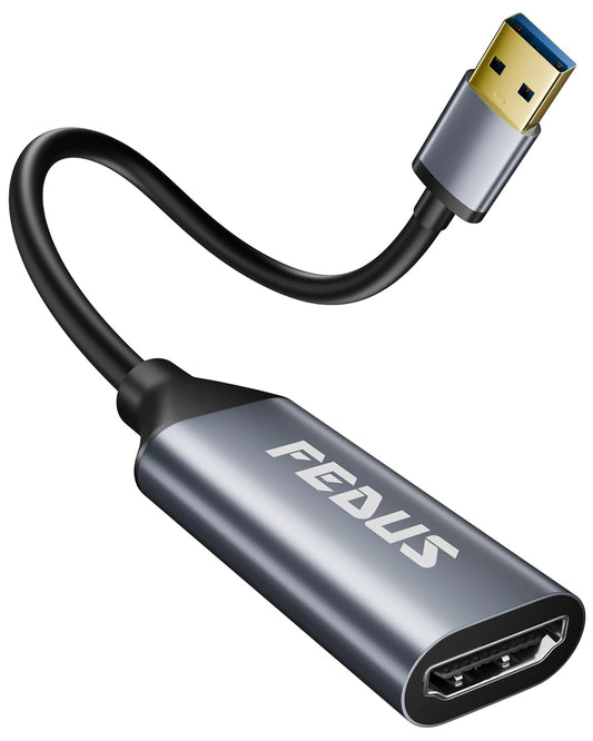 FEDUS USB to HDMI Adapter 1080P@60Hz(MacBook Air/Pro & Windows PC only) Converter, Support Mirror Expansion Mode, HDMI Adapter Compatible Laptop, Monitor, Projectors Windows 7, 8, 10, 11, MacOS 10.15+