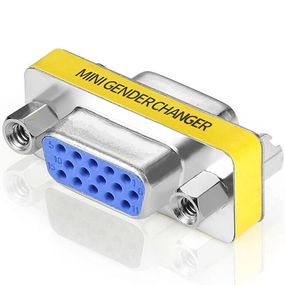 FEDUS VGA Jointer Coupler Joiner Extender 15 Pin Female to Female Coupler Cable Extender Female Both Side Female to Female Gender Changer