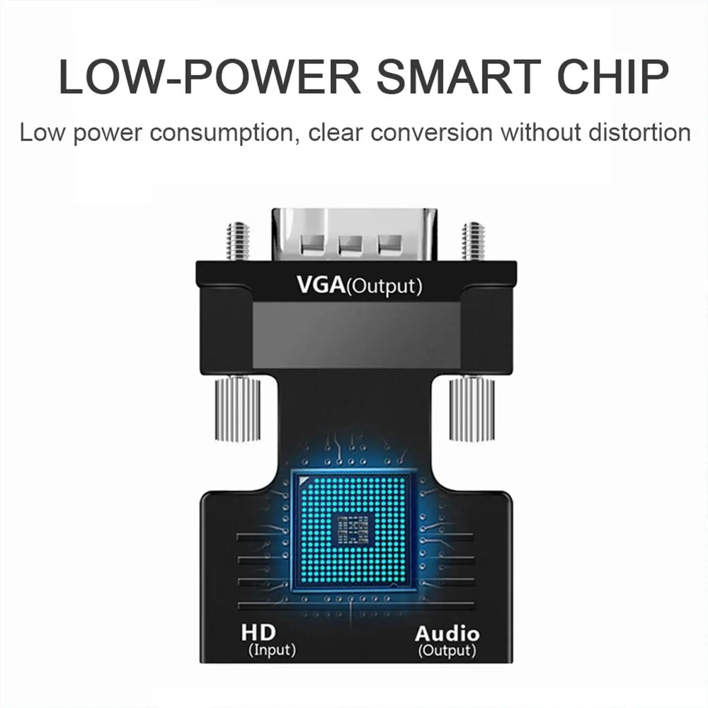FEDUS VGA to HDMI Converter Cable, VGA to HDMI Adapter with Audio, 1080P Video Dongle VGA Converter with Audio(0.5FT)for PC Cheeku Technologies