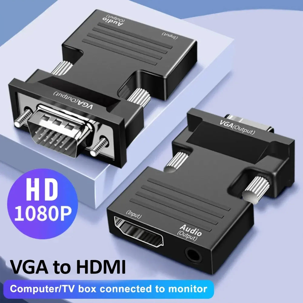 FEDUS VGA to HDMI Converter Cable, VGA to HDMI Adapter with Audio, 1080P Video Dongle VGA Converter with Audio(0.5FT)for PC Cheeku Technologies