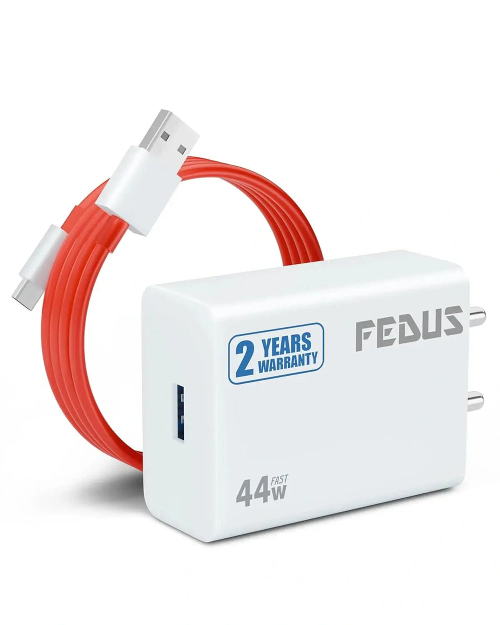 FEDUS Vivo 44W C-Type Flash Fast Charger Adapter for Vivo V40, V40 Pro, V40e, Y300 5G, Y28E, Y28S, T3 Lite, Y58, Y200 Pro, V30E, Y18I, Y18, Y18E, V30, V30 Pro, V29, Iqoo Z9X, T2 Pro, Iqoo 9, Neo 7 Pro Series USB-C Charge Adaptor 44 Watt Cheeku Technologies