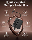 FEDUS VOLTURA 5V 500mAH DC Power Adapter (2 Meter Long Wire) | 5 Volt 500mAH AC to DC Charger for Set Top Box, CCTV, Router, LED Strip | Dual Connector (5.5mm & 4.0mm Pin) Surge Protection & ABS Body