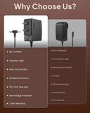 FEDUS VOLTURA 5V 500mAH DC Power Adapter (2 Meter Long Wire) | 5 Volt 500mAH AC to DC Charger for Set Top Box, CCTV, Router, LED Strip | Dual Connector (5.5mm & 4.0mm Pin) Surge Protection & ABS Body