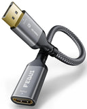 FEDUS VORTAX DisplayPort to HDMI Adapter Cable [4K@60Hz UHD, 2K@144Hz] Uni-Directional DP Source to HDMI Display Converter, Nylon Braided, Gold-Plated Dongle for PC, Laptop,Monitor,Projector(9.7 INCH)