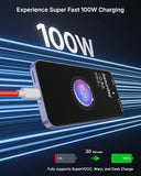 FEDUS ZETTA 100W 1M USB-A to Type-C Charging Cable Original for OnePlus 15/13/12, Nord 4/5/6, Oppo Find X9/X8 & Realme GT 7/8 PRO, IQOO 15/13/12, Neo 10 SuperVOOC, Warp, Dart Fast Charger Wire 65W/80W